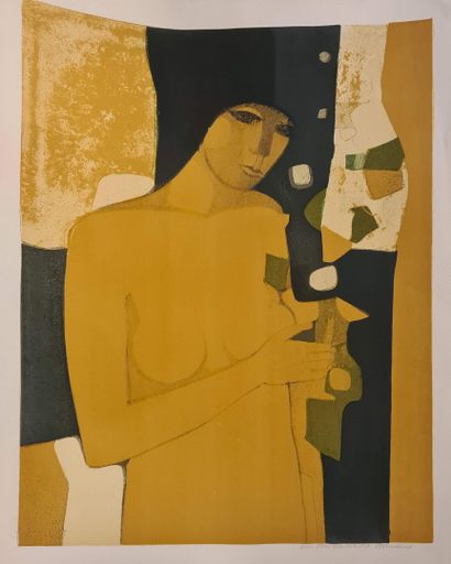 null MINAUX André (1923-1986)
Sous bois - portrait (avec l'affiche à la galerie H....