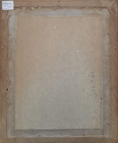 null LAROCHE L., XIXe siècle,
Orientale à la fleur,
gouache sur papier (petites restaurations),...