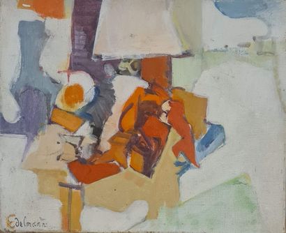 null EDELMANN Jean (1916-2008)
Sous la lampe, vers 1970
peinture sur toile signée...