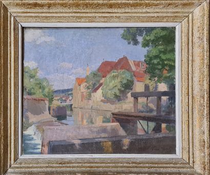null RENAUD Francis (1887-1973)
Le moulin, 
huile sur toile, signée en bas à droite....