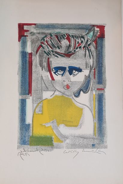 null MUCHA Willy (1905-1995)
Visage, 1929
Lithographie en couleur signée en bas à...