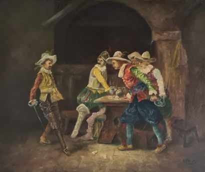 null ANTONY (XX-XXI)
Musketeers at the Tavern
Pair of oil on canvas forming a pendant,...