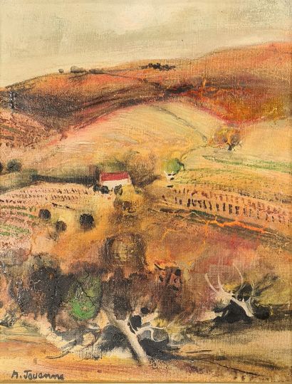 null JOUENNE Michel, 1933-2021,
Paysage du Midi,
huile sur toile, signée en bas à...