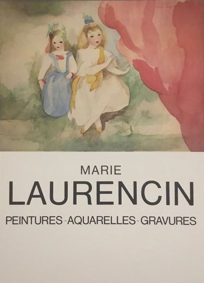 null LAURENCIN Marie, d'après 
Affiche d'exposition Marie Laurencin peintures - aquarelles...