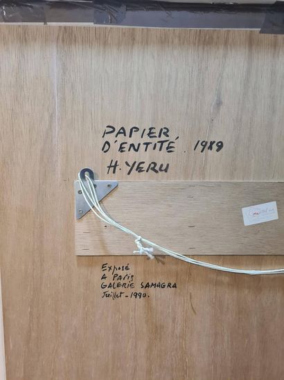 null YÉRU Henri (né en 1938)
Papier d'entité, 1989
Aquarelle signée et datée en bas...