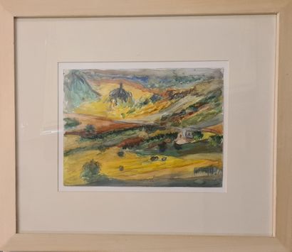 null TOUNTAS Panagiotis (born 1965)
landscape, 99
Watercolor on black pencil lines,...