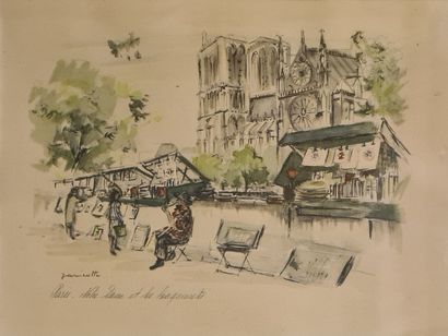 null JANICOTTE (XX)
Paris, Notre Dame and the booksellers - Paris, the Alexandre...