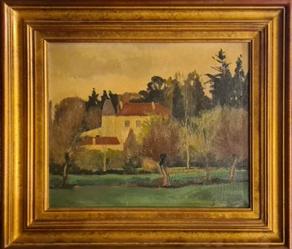 null CHARLOPEAU Gabriel (1889-1967)
Maison aux arbres
Huile sur toile signée en bas...