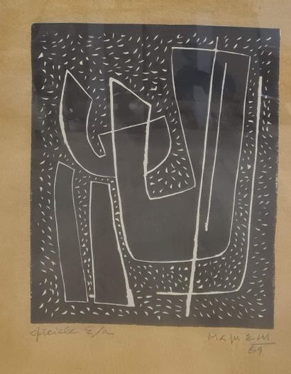 null MAGNELLI Alberto (1888-1971)
Composition, 1969
linocut, special EA on the lower...