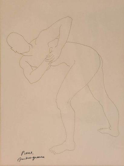 null AMBROGIANI Pierre (1907-1985)
Dancing Nude - Torero 
Two felt-tip pens on paper,...