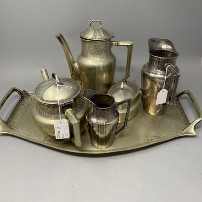 ORIVIT
Tea and coffee set in silver plated...