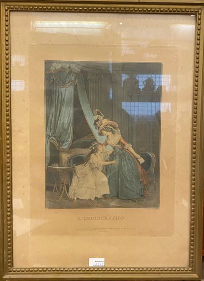 null Lot of 9 framed pieces: engravings and various reproductions