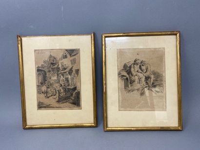 Suite of four engravings, Late 19th - Early...