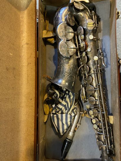Pierret silver plated brass saxophone in...