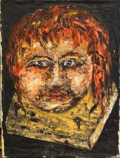 null MESSE Henri (born in 1941)
portrait 
Oil on canvas signed lower right 
40 x...