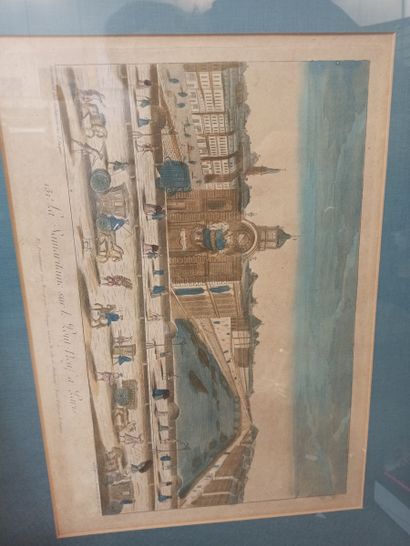 null Optical view
The Samaritaine on the Pont-Neuf in Paris
Watercolor engraving,...