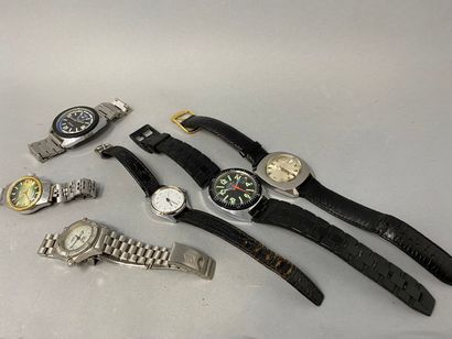 6 montres diverses dont EDOX, DIANE, YEMA, KIPLE, MARIANNE... 6 montres diverses...