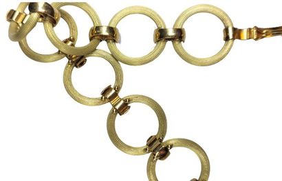 null Bracelet in 18K (750) gold rings with polished gold bars.
Dimensions: 19 x 2...