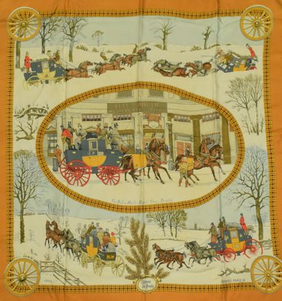 null HERMES PARIS 

Silk square "L'hiver en poste" by P.Ledoux first edition in 1975...