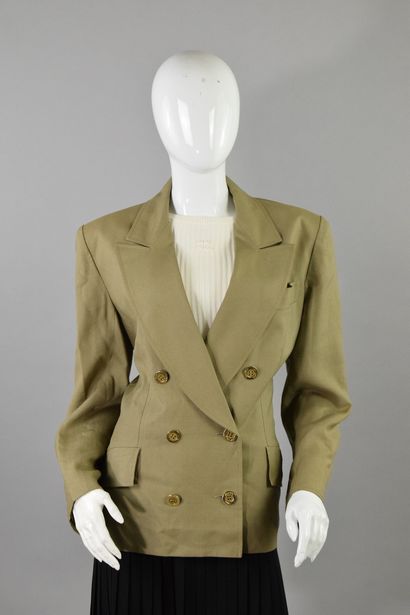 null JEAN LOUIS SCHERRER

Short double-breasted jacket in mixed linen with golden...