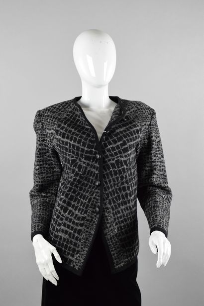 null SAINT LAURENT Left Bank 
Circa late 1970

Asymmetrical jacket with geometric...