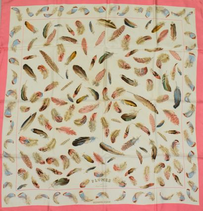 null HERMES PARIS 

Silk square "Feathers" by H. de Linarès first edition in 1953,...