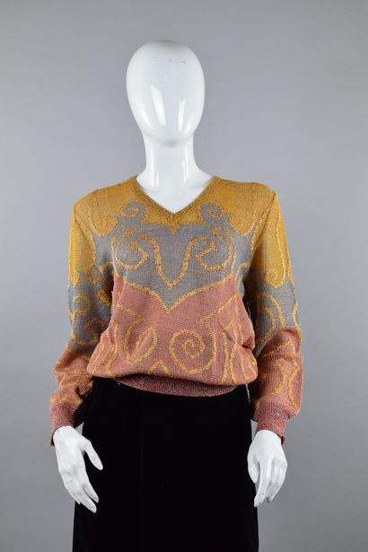 null TED LAPIDUS Haute Couture Boutique
Circa 1980

Rare lurex knit sweater with...