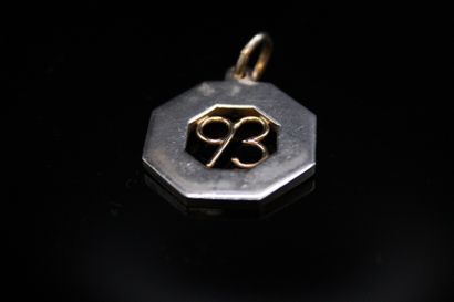 null ZOLOTAS

Pendant in 18k (750) yellow gold and 950 silver, year 1993.
Signed....