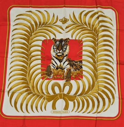 null HERMES PARIS 

Silk square "Royal Tiger" by C. Vauzelles first edition in 1977,...