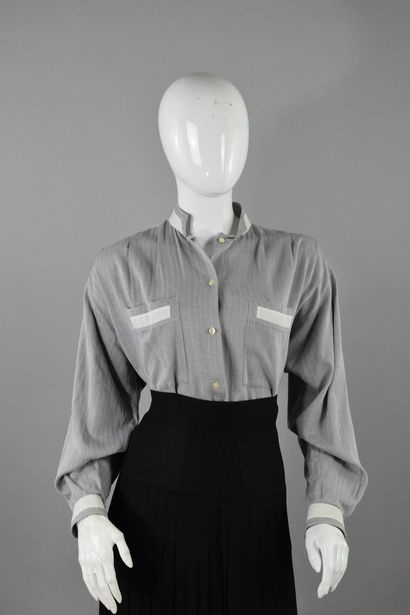 null TED LAPIDUS Haute Couture Boutique
Circa 1980

Blouse with herringbone collar...