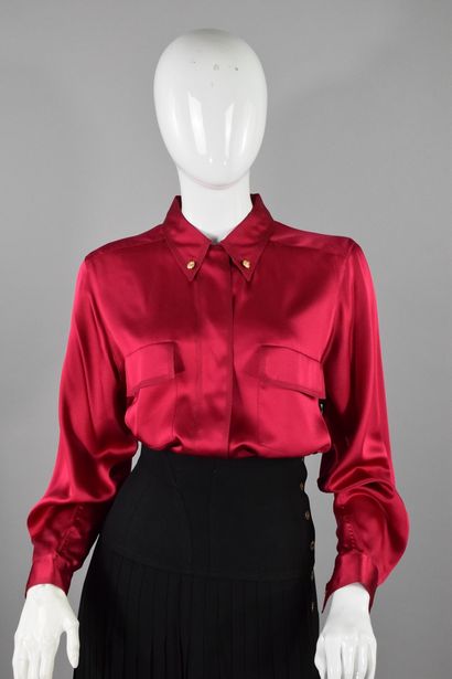 DENIS MARCIANO 

Raspberry silk blouse, large...