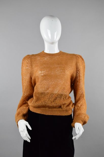 null TED LAPIDUS Haute Couture Boutique
Circa 1980

Bronze mohair and lurex sweater...