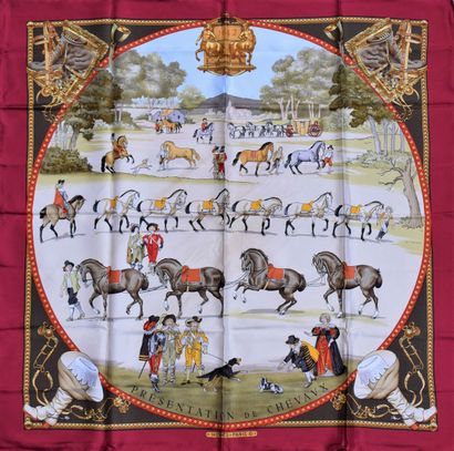 null HERMES PARIS 

Silk square "Presentation of horses" by P.Ledoux first edition...