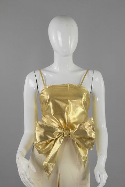 null MINI TED (TED LAPIDUS)
Circa 1980

Rare gold lurex top adjustable by a winding...