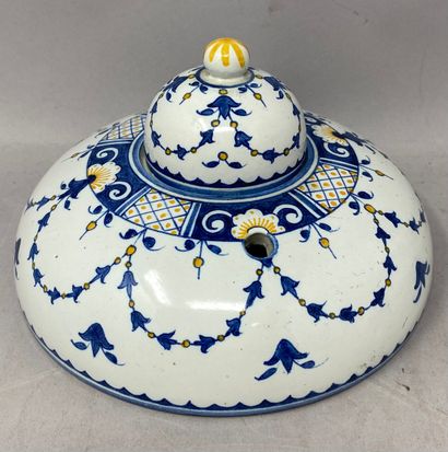 DELVAUX, earthenware inkwell with a large...