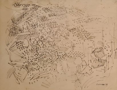 null COTTAVOZ André (1922-2012)
Landscape, 59
Felt pen drawing on paper signed and...