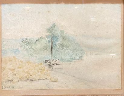 null FORT DE TABLEAUX : 

R. DEBLAND, Peruche , aquarelle signée en bas à gauche...