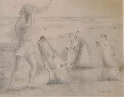 null PICARD Olivier (1897-1964)
Study for Phèdre, 78/79
Pencil on paper, signed lower...