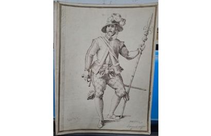 null FRENCH SCHOOL of the 19th century

Study of a man with a halberd

Pen and brown...