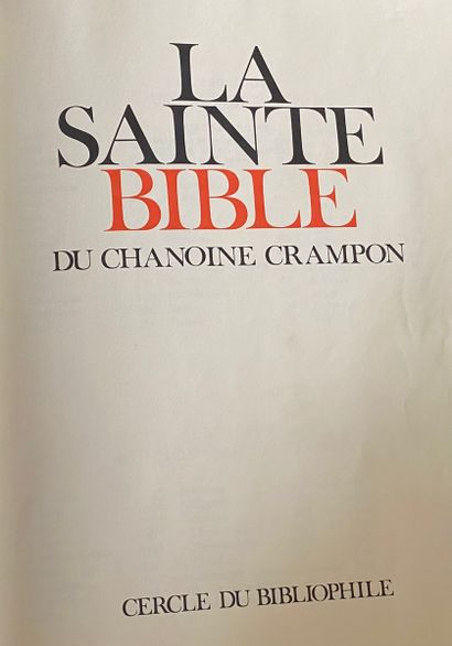 null La Sainte Bible du Chanoine Crampon, cercle du bibliophile, 1961, préface de...