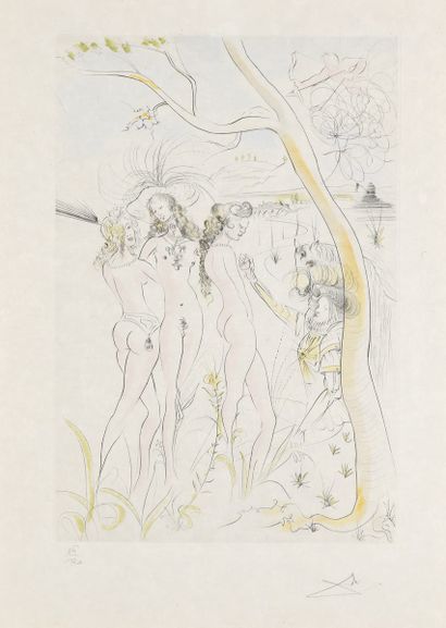 null DALI Salvador, 1904-1989
The judgment of Paris, 1971
drypoint and stencil highlights...