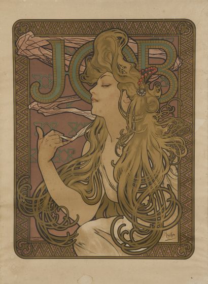 null MUCHA Alphonse, 1860-1939
Job
affiche lithographique en couleurs avec détails...