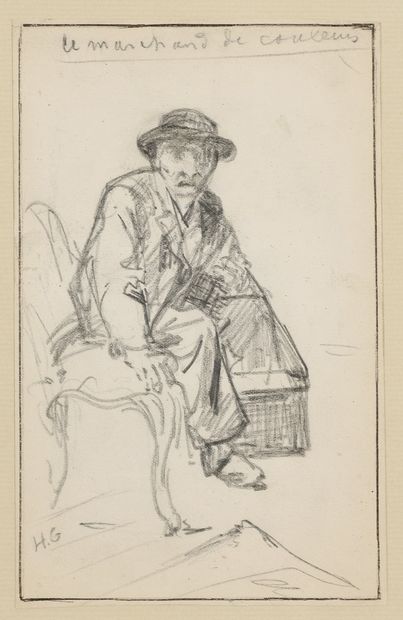 null GERVEX Henri, 1852-1929
The merchant of colors
graphite on lined paper
monogrammed...