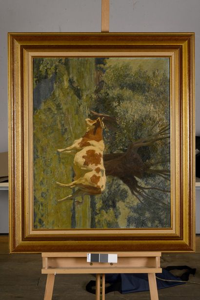 null MARCHAND André, 1877 - 1951 
Vache au ruisseau, 1919, Heuil, Vienne
huile sur...