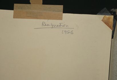 null MAÏ THU, 1906-1980
Résignation, 1966
plume, encre noire et gouache sur soie...