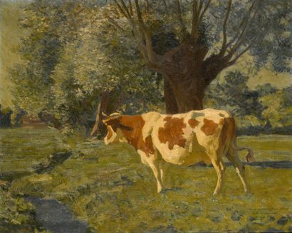 null MARCHAND André, 1877 - 1951 
Cow at the stream, 1919, Heuil, Vienne
oil on canvas...