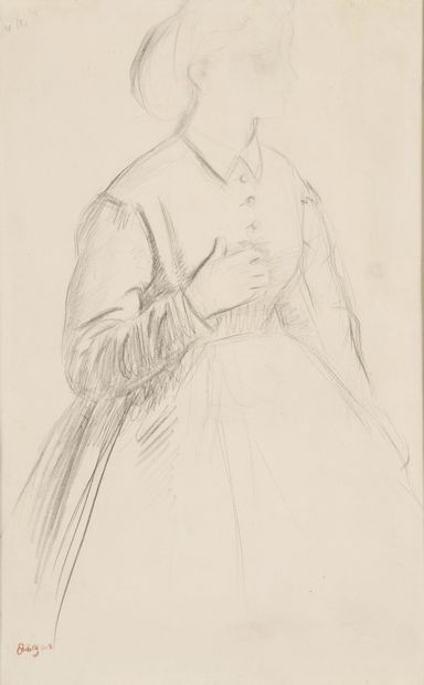 null DEGAS Edgar, 1834-1917
Portrait of Madame Bellelli, 1859
black pencil drawing...