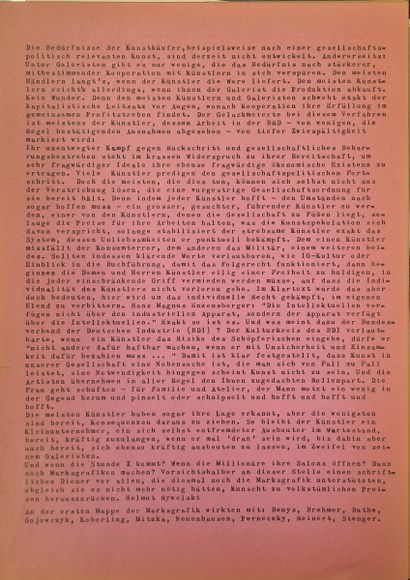 null COLLECTIVE Joseph BEUYS, KP Brehmer, Buthe...
Marksgrafik, 1972
10 graphic works...