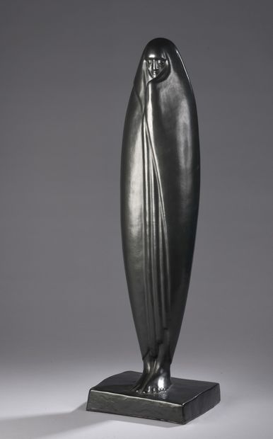 null LEPAGE Céline, 1882-1928
Femme de Marrakech
terre-cuite à patine gris anthracite...