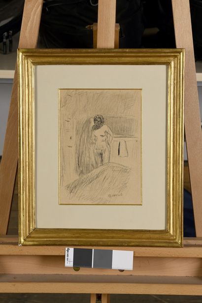 null BONNARD Pierre, 1867-1947
Femme nue devant sa toilette, Marthe, circa 1920
crayon...